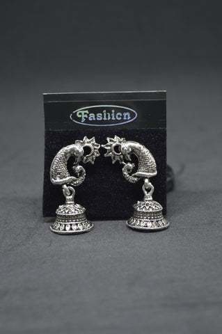 Kutty Peacock Jhumka Drop Earring