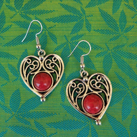 Heart Drop Earring