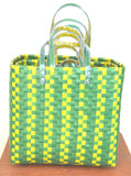 Green Yellow Kattam Plastic Basket Set of 5 Without Lid