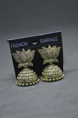 Goldtone Lotus Little Jhumka
