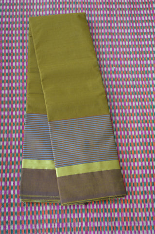 Dark Kakki Colour Chettinad Cotton Saree