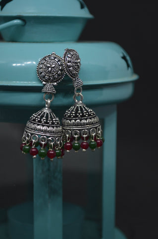 Green Red Kudai Jhumki