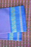 Purple Blue Shaded Chettinad Cotton Saree