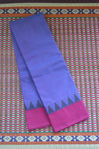 Purple Pink Tower Border Cotton Saree