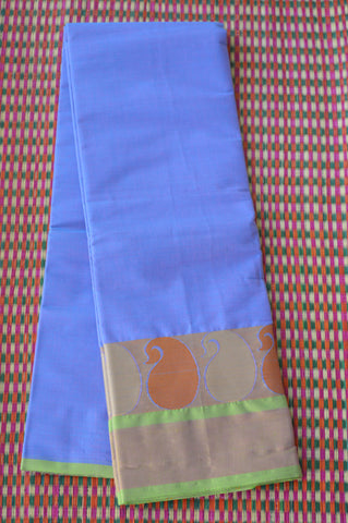 Blue Manga Border Saree