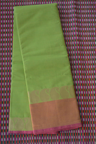 Green Pink Manga Border Saree