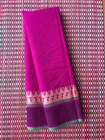 Purplish Pink  Chettinad Cotton Saree