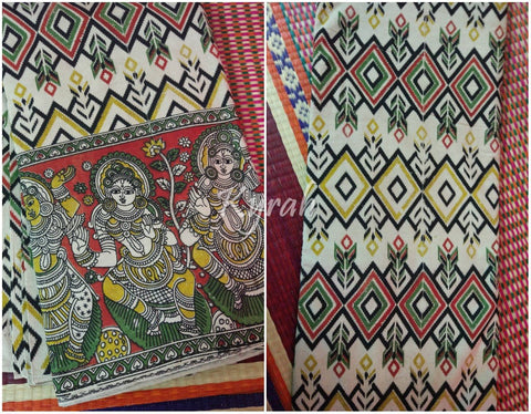 Dance Big Border Kalamkari Cotton