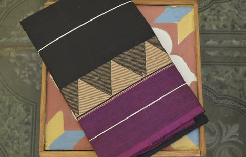 Bold Black with Deep Pinkish Magenta Border