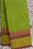 Vibrant Colour Cotton Saree with Paisley Border