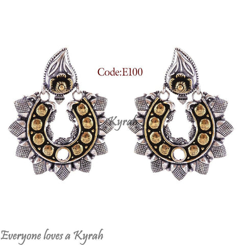 Dual Tone Chandbali Style Stud