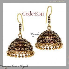 Small Golden Tone Drop Earring