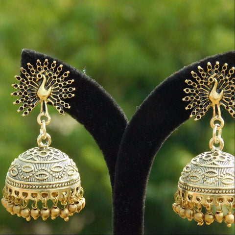 Self Design Peacock Jhumka