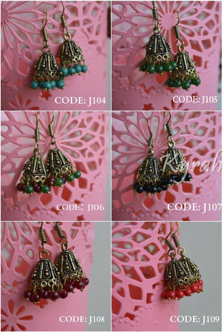 Small Golden Tone Cone Drop Earring