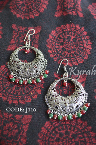 Drop Chandbali Style Bead Earring