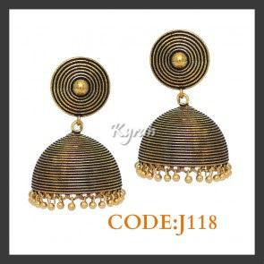 Golden Spiral Spring Jhumka
