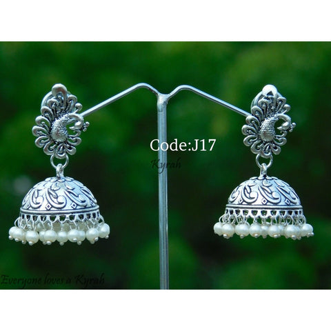 Peacock Self Design Jhumka