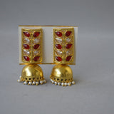 Long Stone Pearl Jhumka