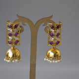 Long Stone Pearl Jhumka