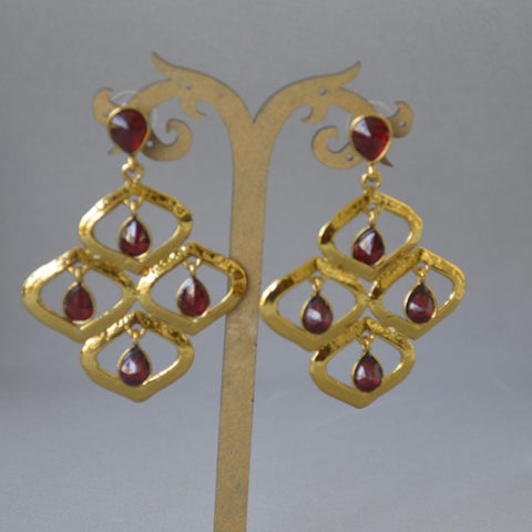 Four Square Drops Earring