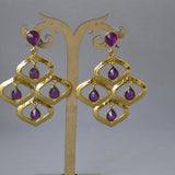 Four Square Drops Earring
