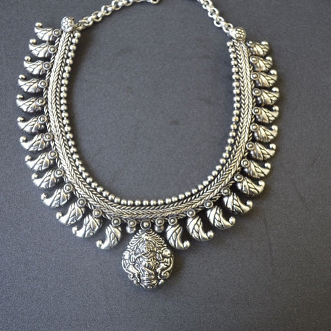 Handcrafted Kolhapuri Krishnan Necklace with Matching Earrings