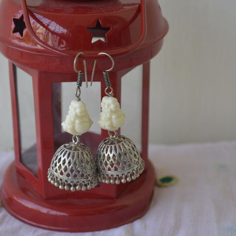 Laughing Buddha Jhumka Drop Earring