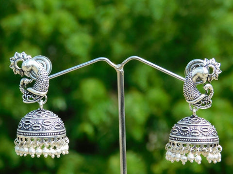 Peacock Design Jhumka