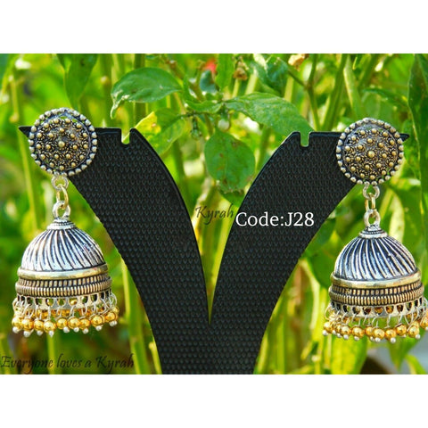 Long Dual Tone Jhumka
