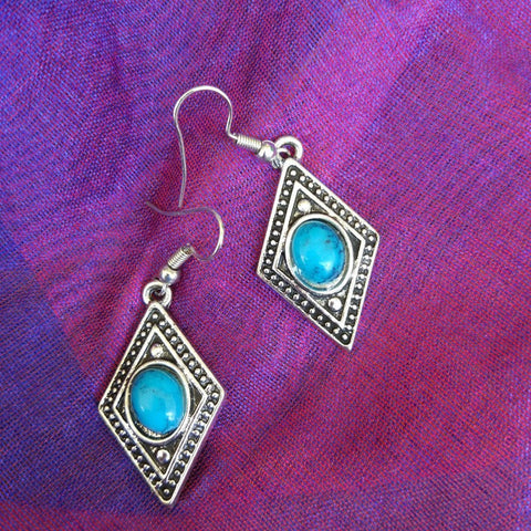 Diamond Design Drop Earring