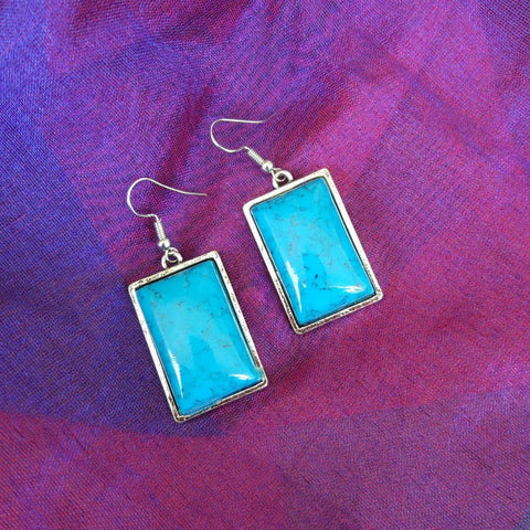 Rectangle Design Drop Earring