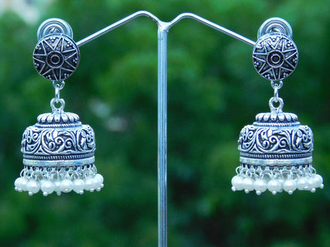 Star Embossed Umbrella Jhumka
