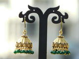 Golden Tone Umbrella Bead Drop Earring