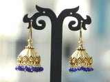 Golden Tone Umbrella Bead Drop Earring