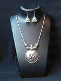 Peacock Pendant Chain with Earrings