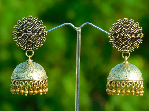 Gold Tone Suryakanthi Jhumka