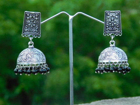 Black Bead Trendy Jhumka