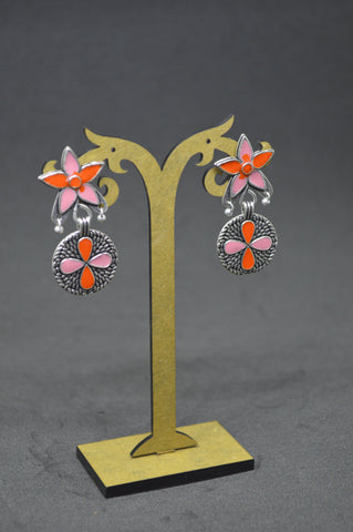Afhgan Jhumki Small Peach Orange