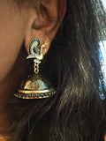 Black Enamel Jhumka