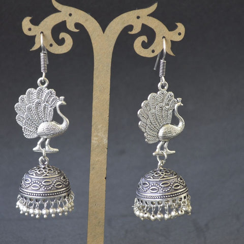 Peacock Jhumka Drop Earring