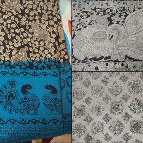 Black and Colours Kalamkari Annam Saree