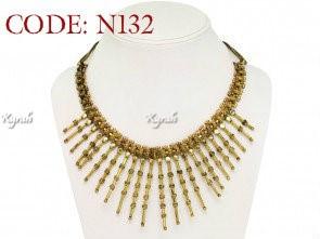 Gold Tone Signature Style Necklace