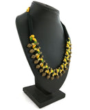 Real Kohlapuri Thread Necklace-YellowGreen