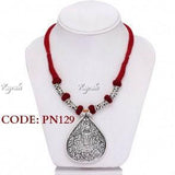 Lord Ganesha Thread Pendant Necklace