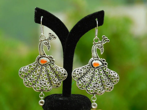 Peacock Jhumka Drop Earring