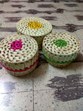 Palmleaf Chocolate Round Storage Box (Small,Medium,Big)