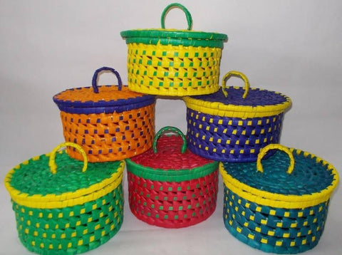 Palmleaf Fruit Round Box