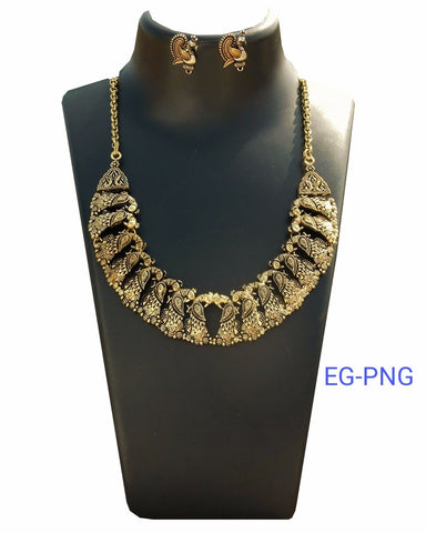 Goldtone Peacock Necklace