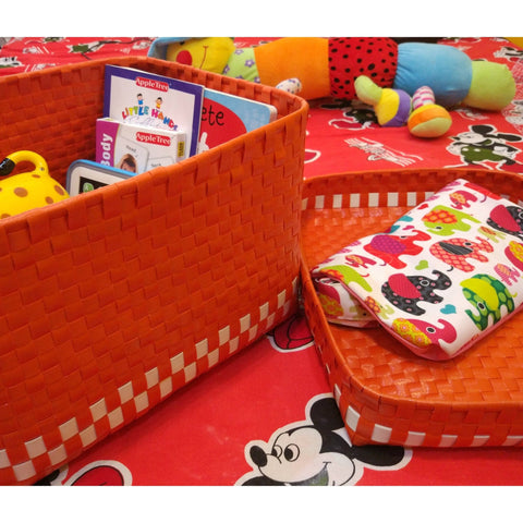 Orange Kids Toys Storage Handmade Box