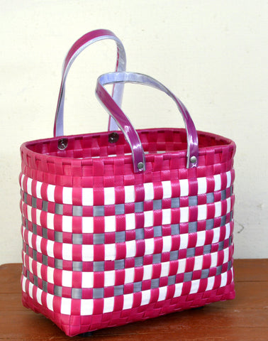 Pink White Lunch Basket